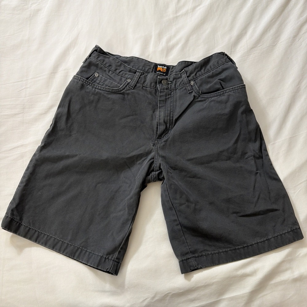 Timberland Pro Men 32 Work‎ Warrior RIpstop Grey Cargo Shorts Original Fit Men's